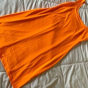 Bright Orange bodycon midi dress